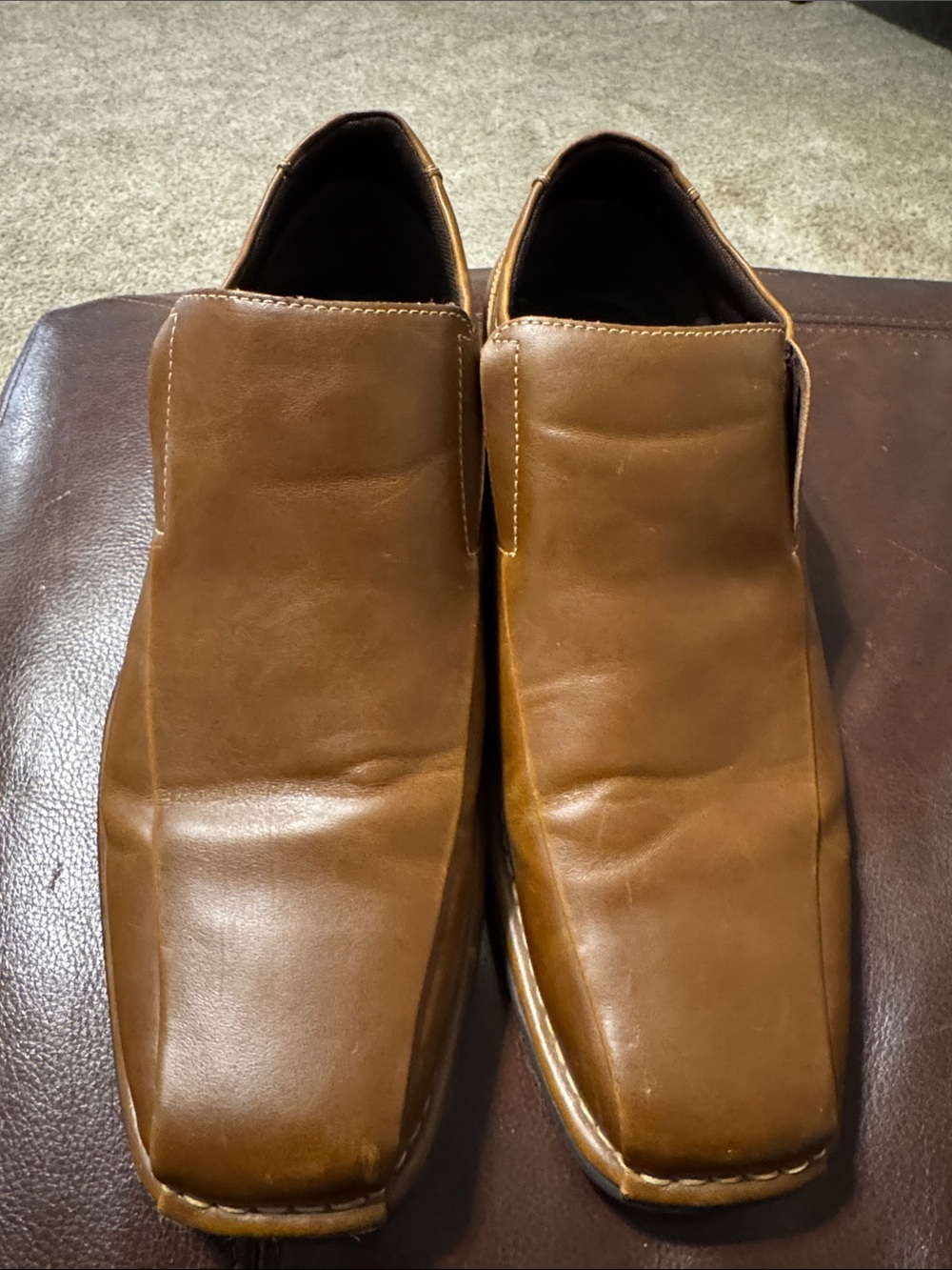 Unlisted Brand Men's Brown Slip-On Dress Shoes 14W size